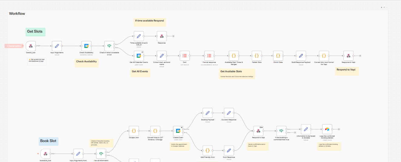 Voice AI Receptionist interface screenshot