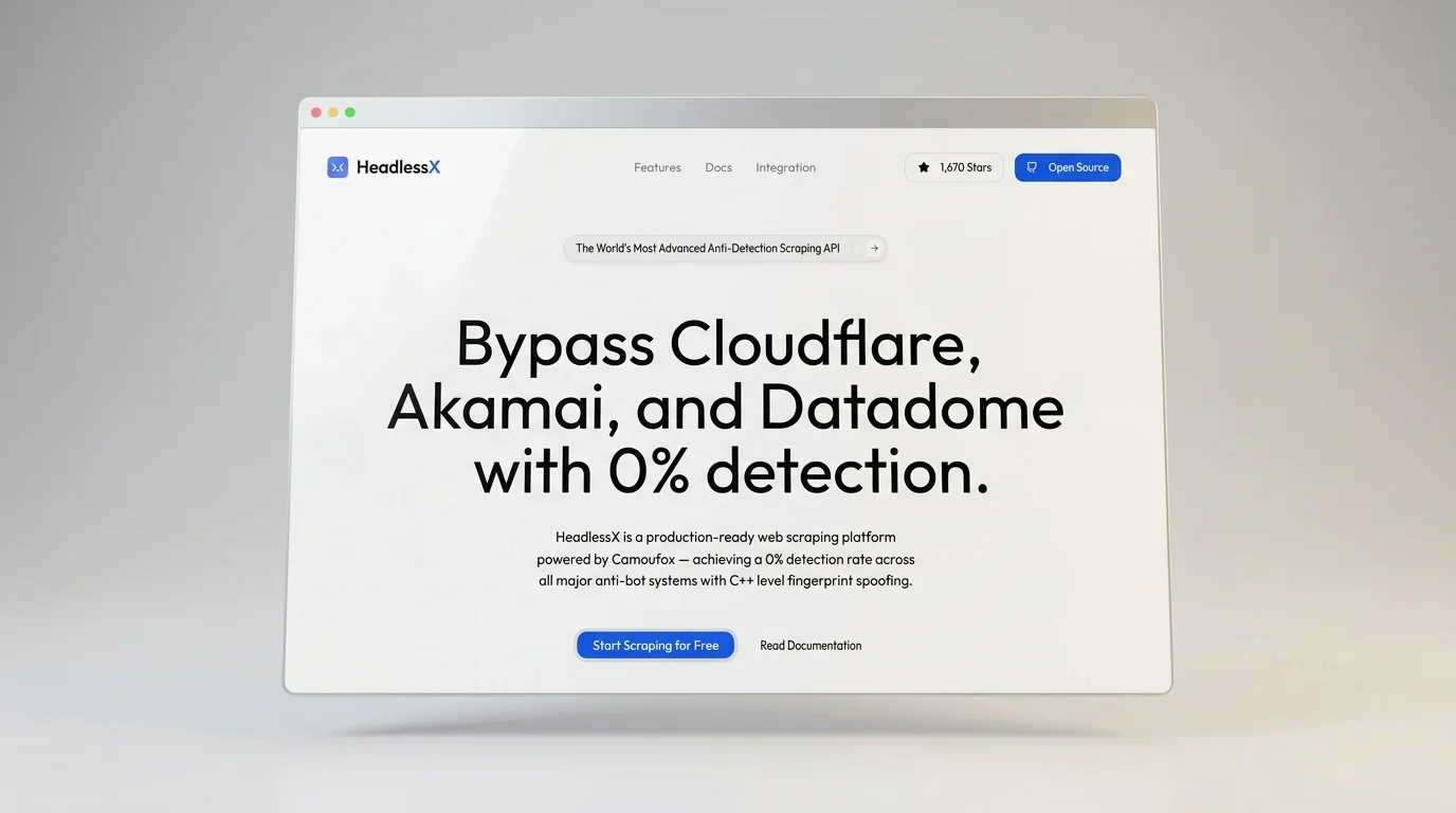 HeadlessX interface screenshot