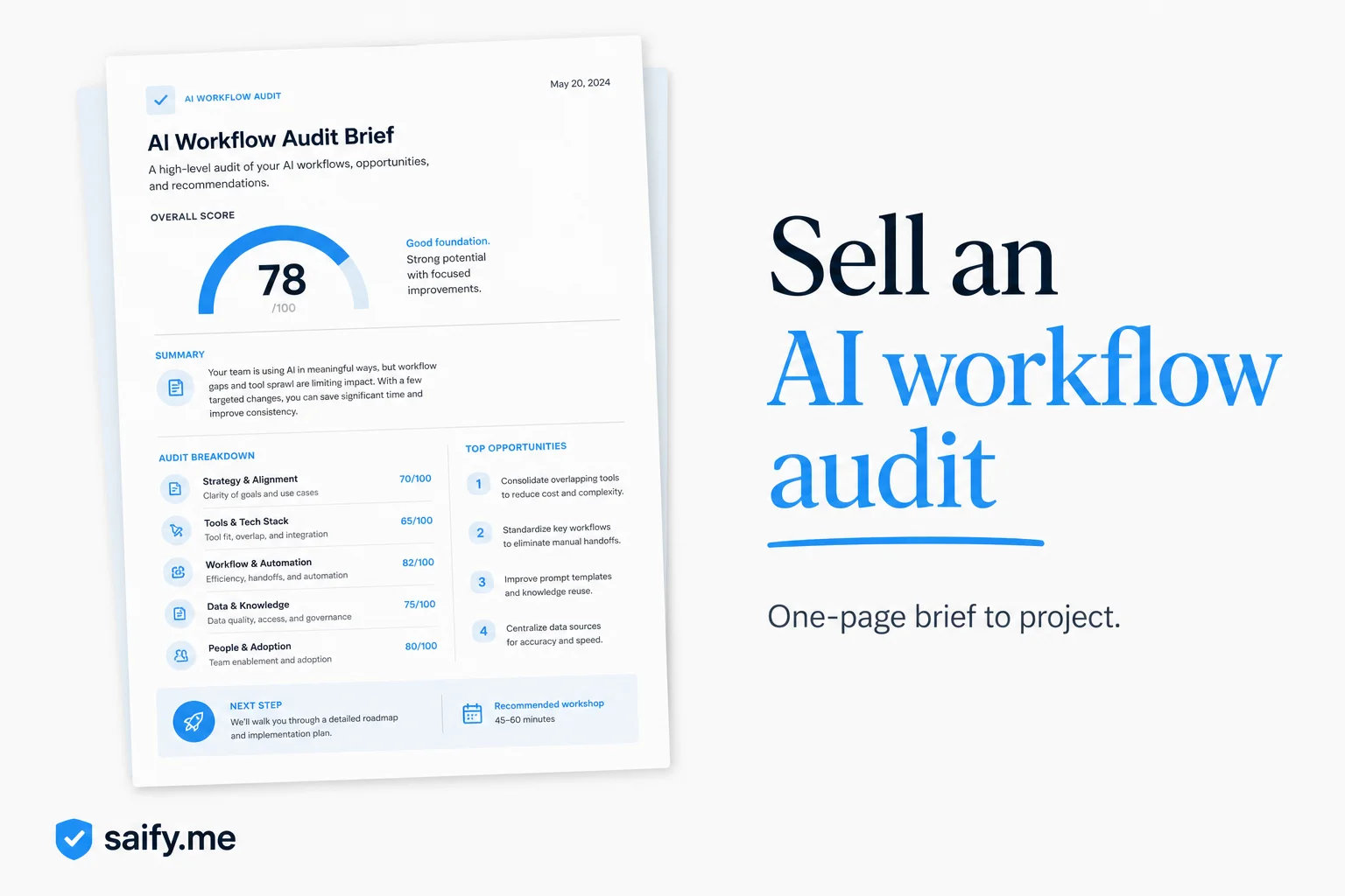 How to sell a high-value AI workflow audit as a consultant