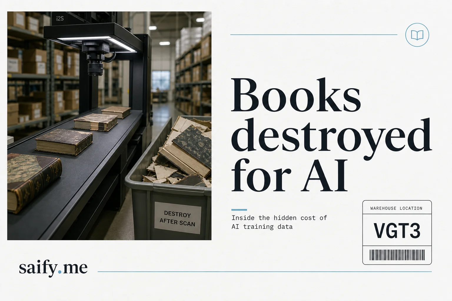 404 Media tracked rare books to an Amazon warehouse that scans and destroys them for AI
