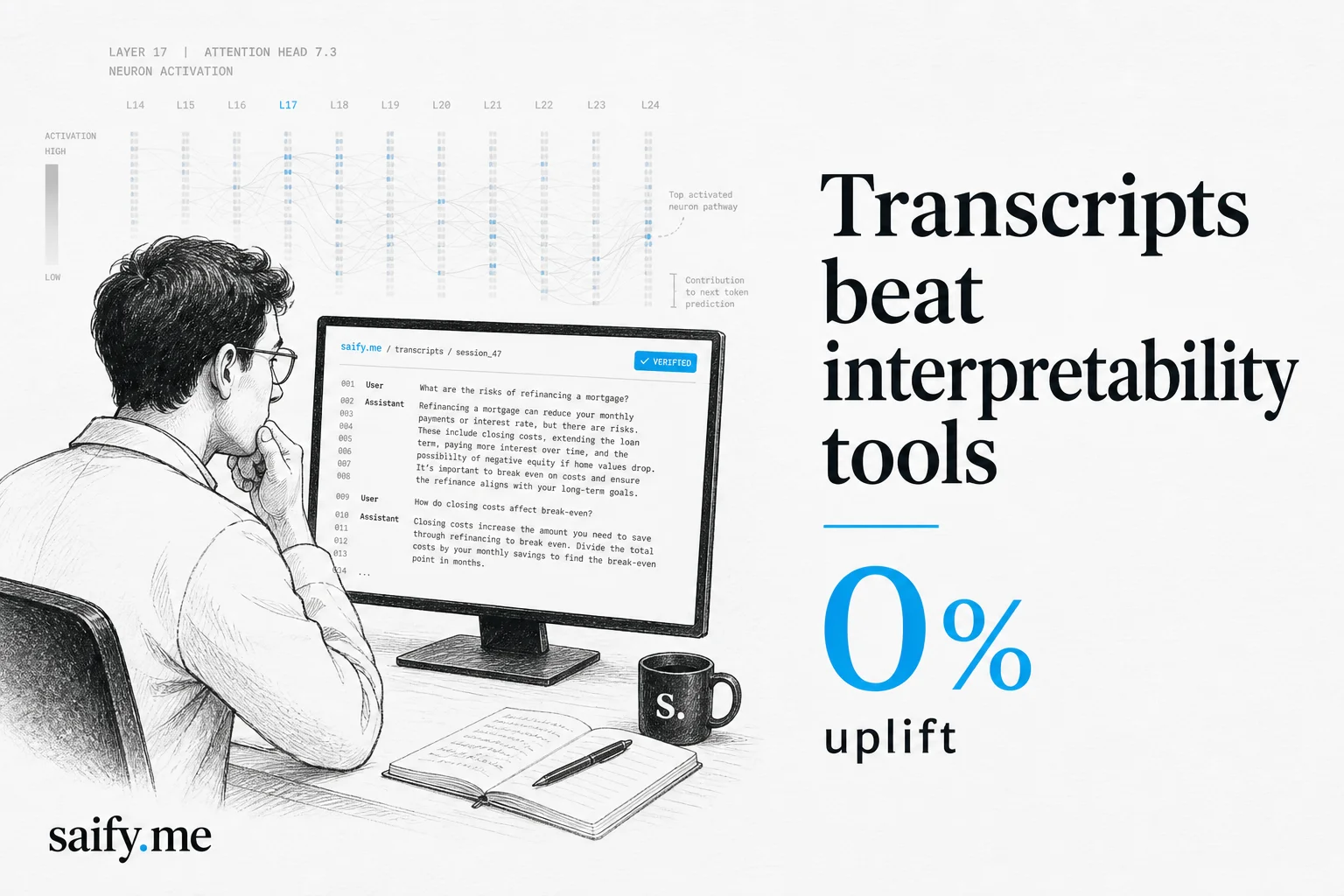 Anthropic's CHIVE study: reading transcripts beat activation tools