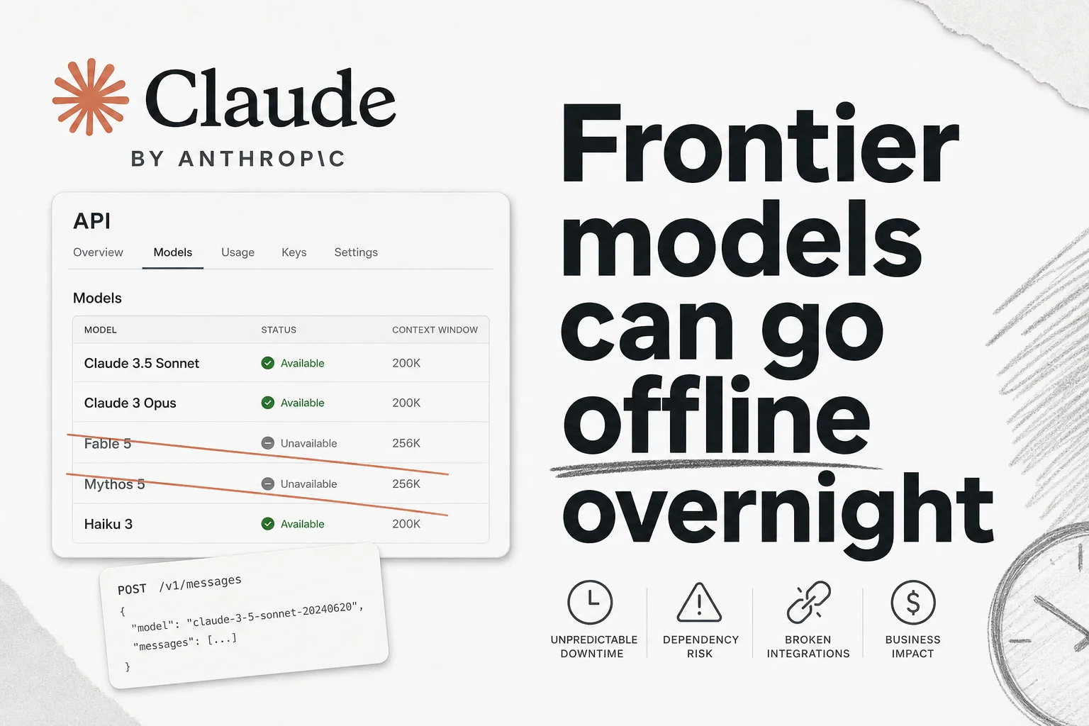 When the US government yanks a frontier model offline, your stack needs a Plan B