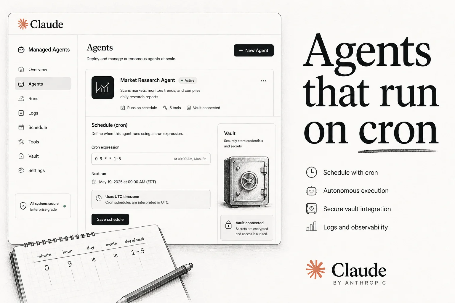 Anthropic scheduled Claude agents and credential vaults delete the boring infra