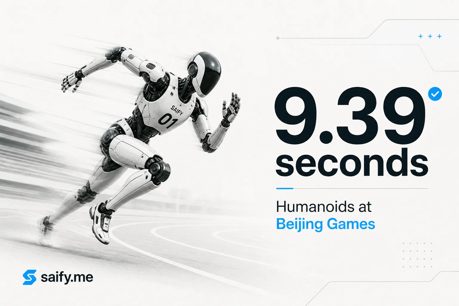 Chinese humanoids ran 9.39 seconds in the 100m, then face-planted into the mats