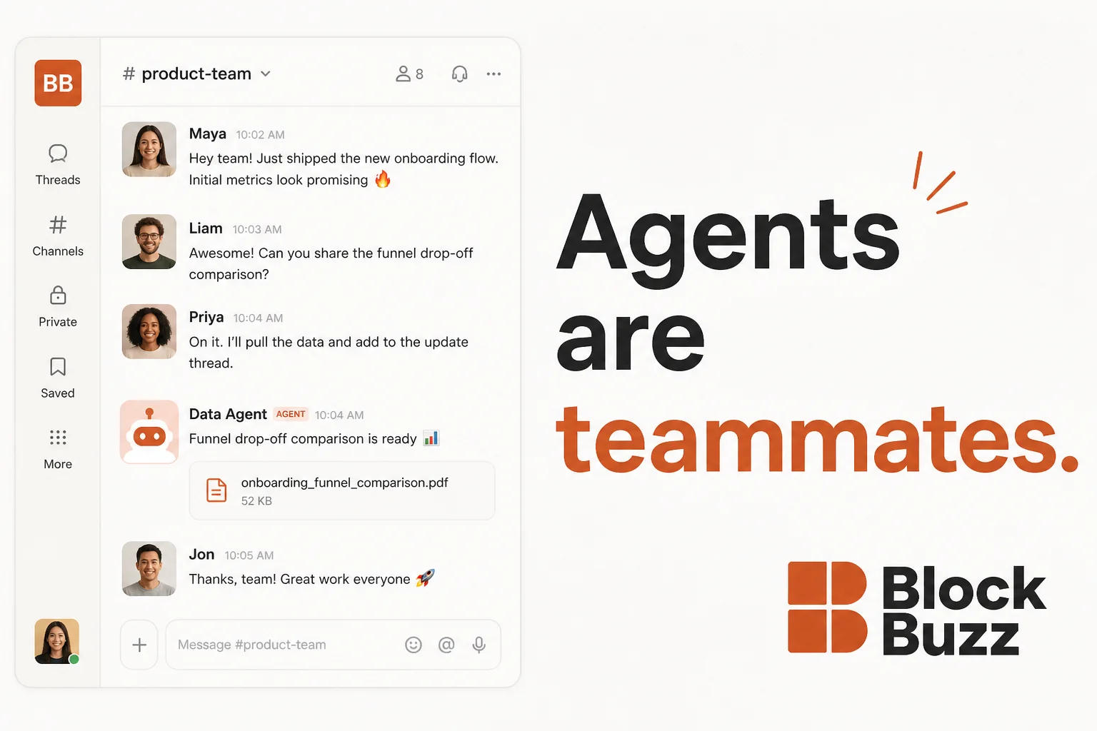 Block's Buzz: a self-hosted Slack where AI agents are real teammates