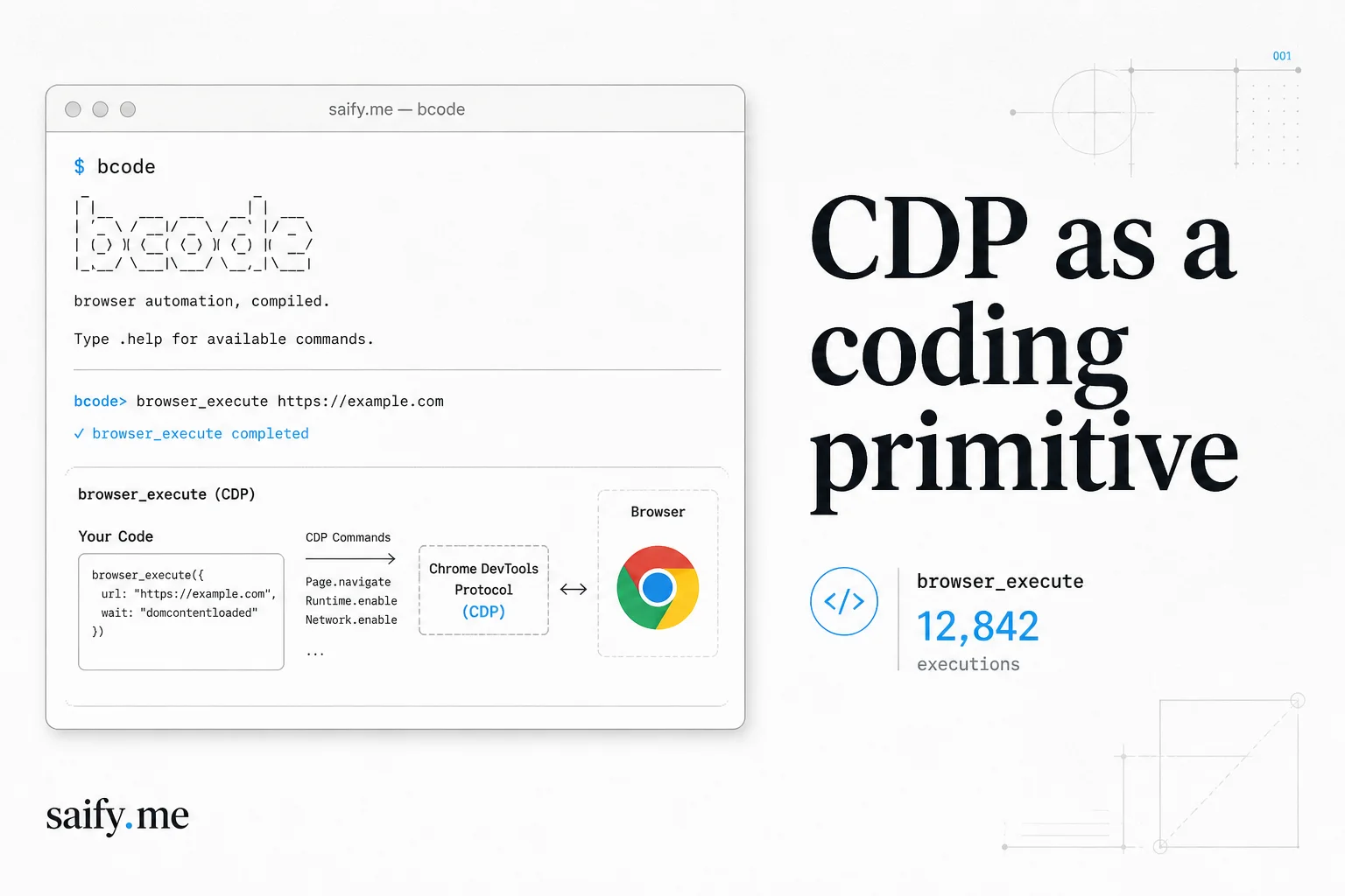 BrowserCode turns CDP into a coding primitive for browser-native agents