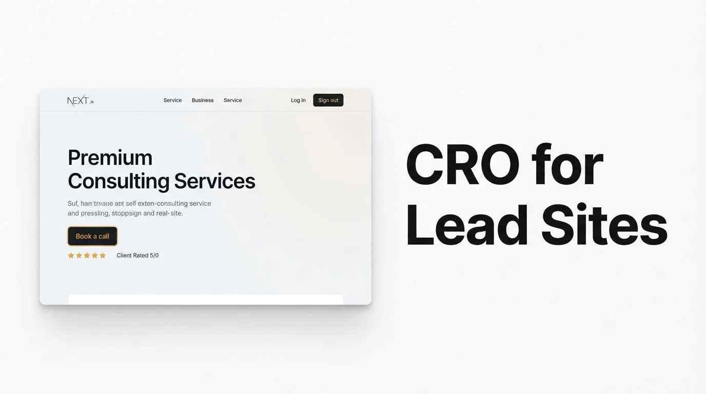 CRO for service lead sites: book more calls without more ads