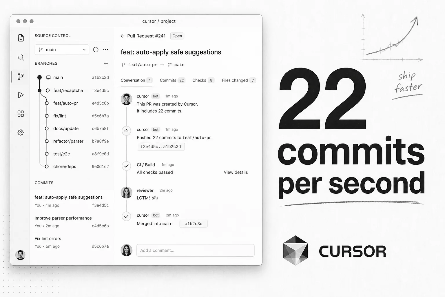 Cursor Origin is a git forge built for agent commit storms