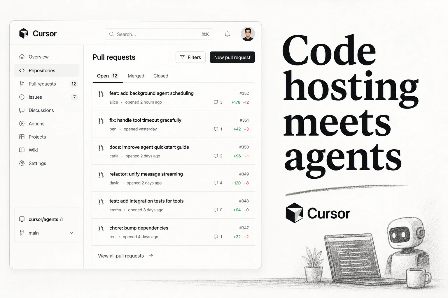 Cursor Origin is code hosting built for agents, not humans browsing GitHub
