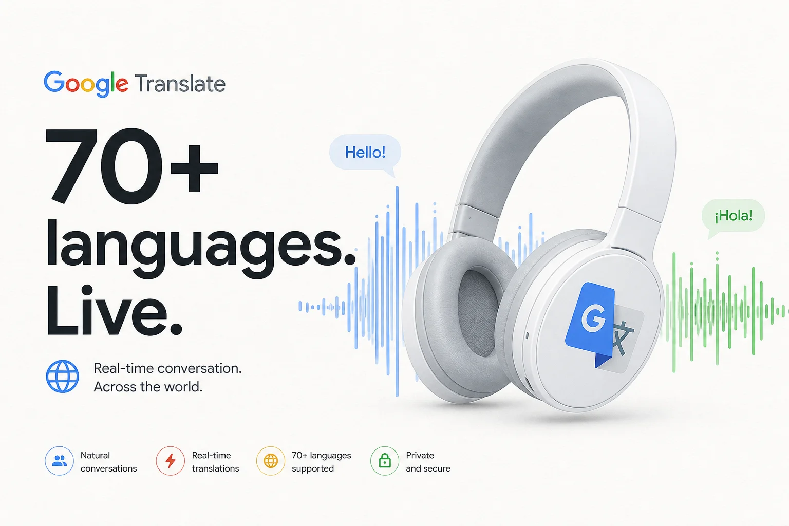 Gemini 3.5 Live Translate streams speech across 70+ languages without waiting for pauses