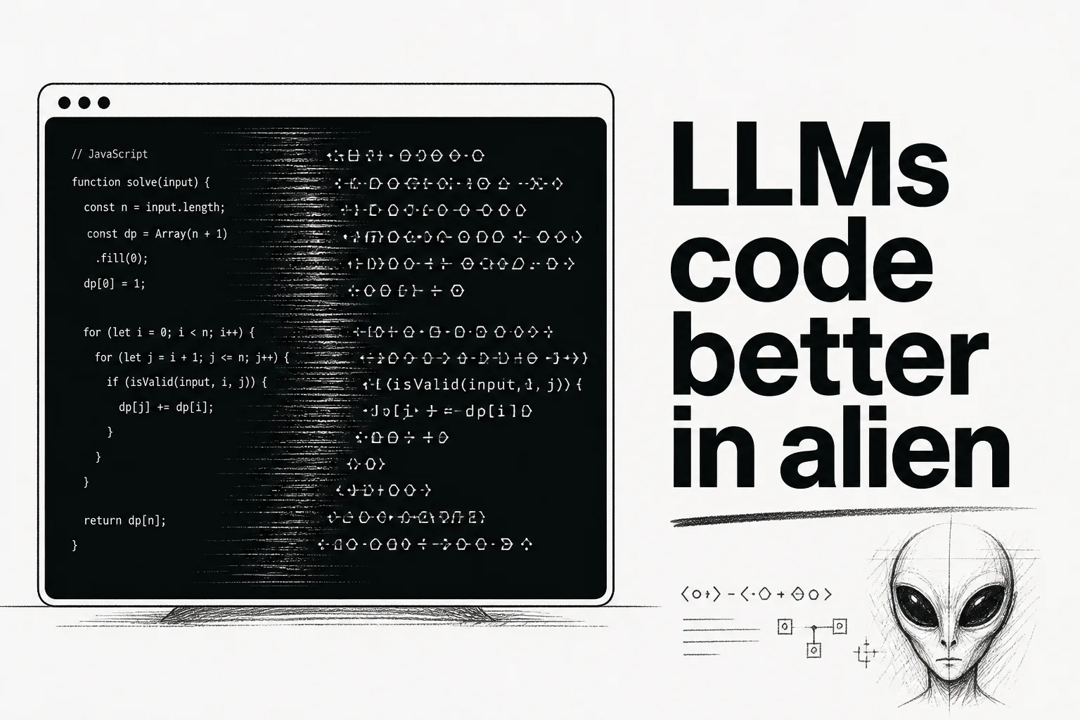 GLOSSOPETRAE proves LLMs code better in alien languages than in English