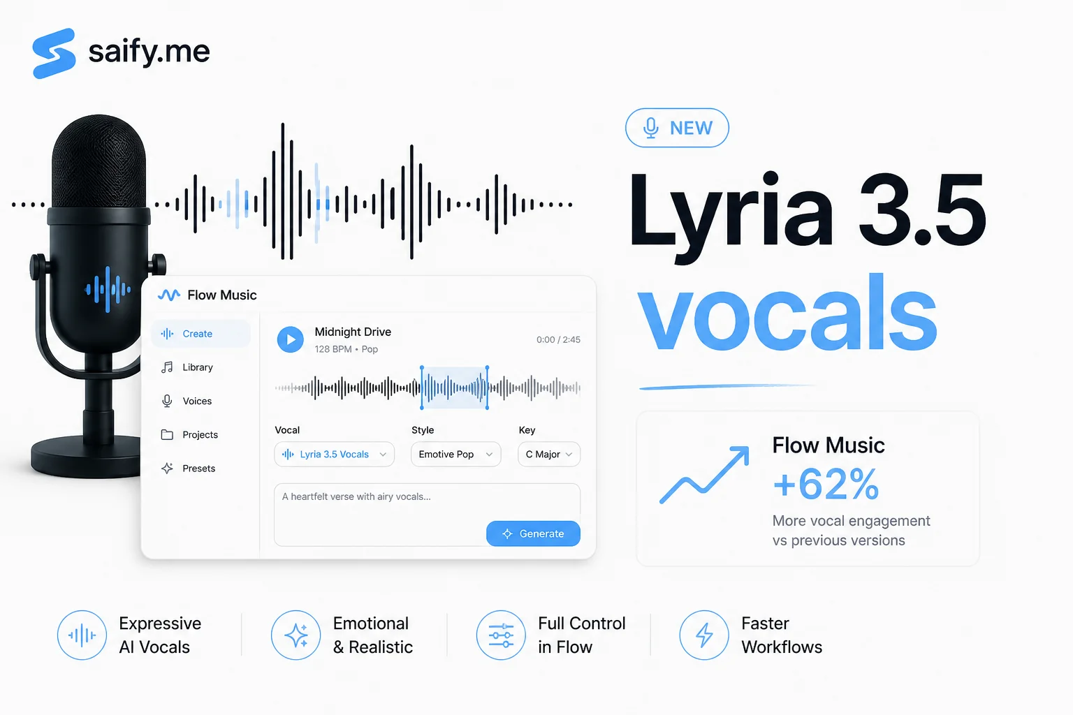 Google ships Lyria 3.5 in Flow Music with sharper vocals