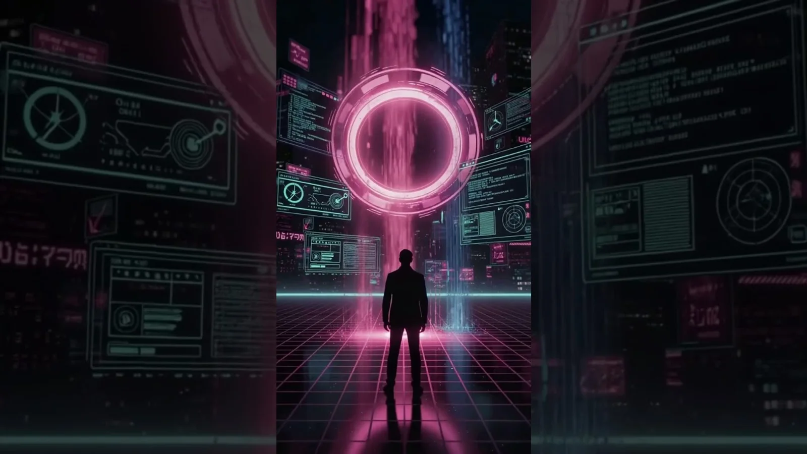 HeyGen HyperFrames promo still describing HTML to MP4 video rendering for AI agents