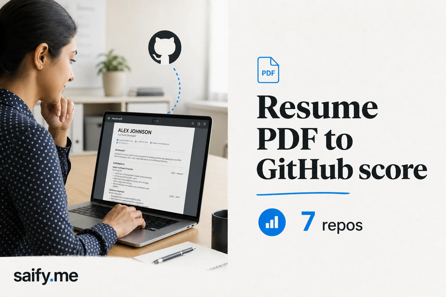 Hiring Agent turns resume PDFs and GitHub signals into explainable scores
