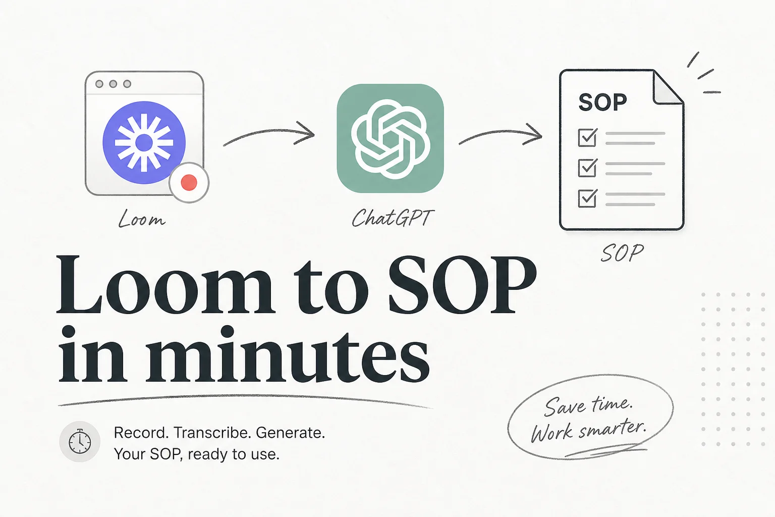 Turn a Loom walkthrough into an onboarding SOP with ChatGPT