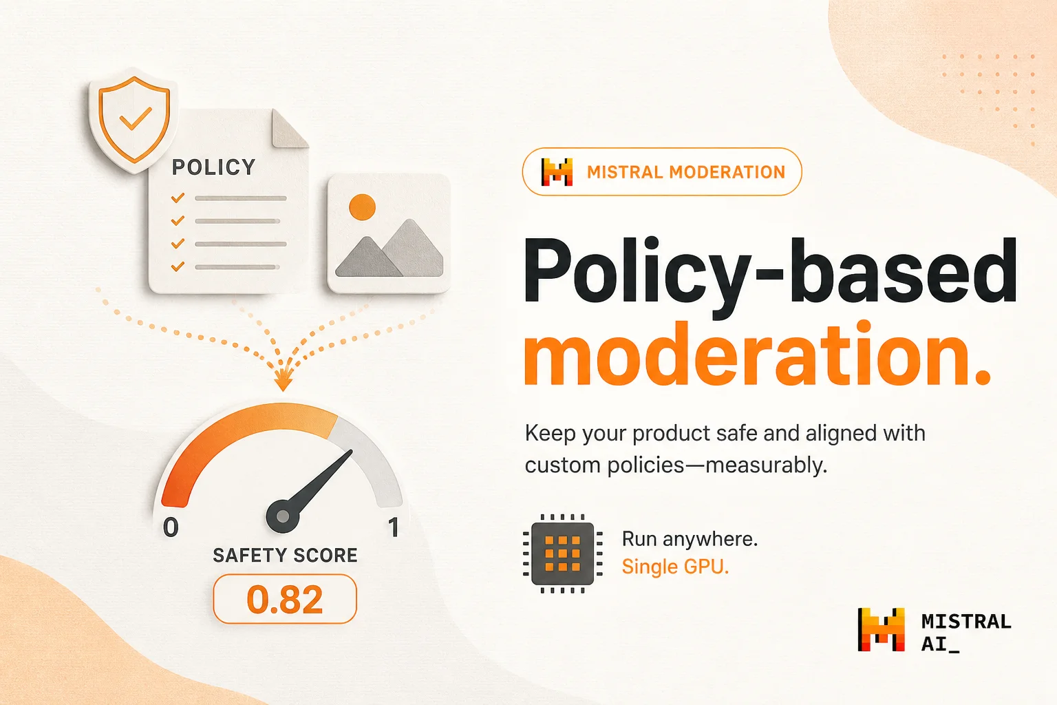 Mistral Shieldstral 3B: policy-based moderation that runs on one GPU