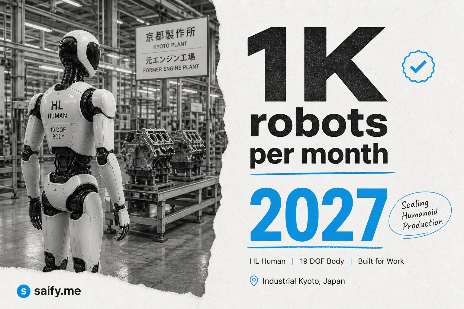 Mitsubishi is retooling an engine plant to build 1,000 humanoids a month. Japan's old factories are the new robot on-ramp