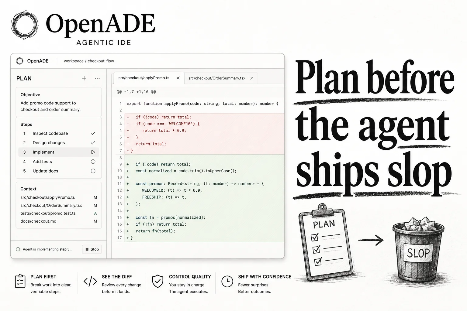 OpenADE turns agentic coding from a gamble into plan, revise, execute