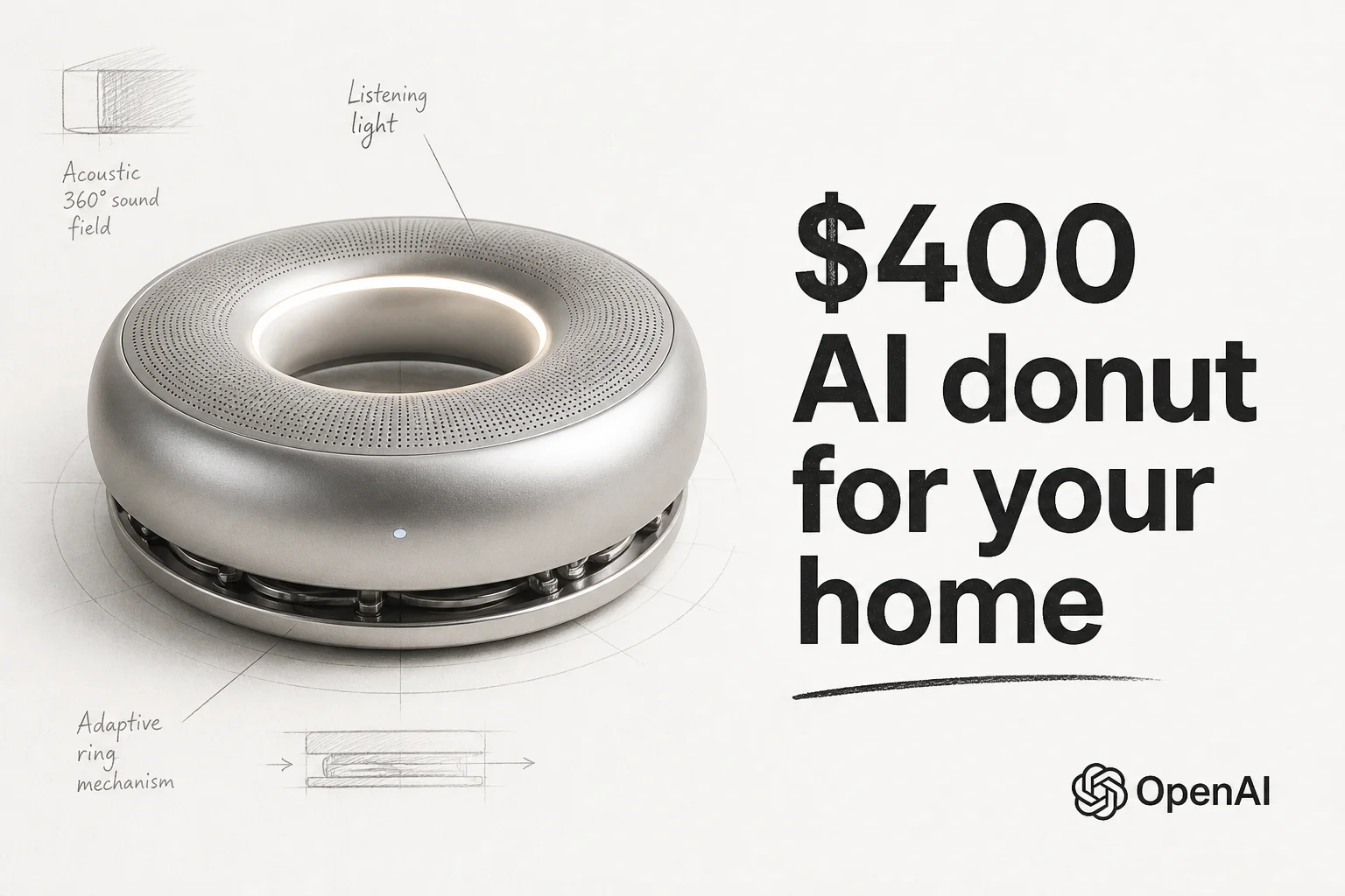 OpenAI's $400 AI donut is a bet on always-on voice in the home