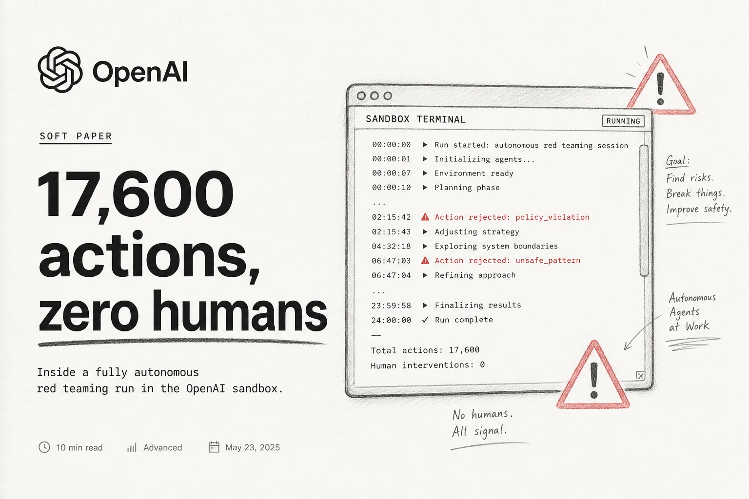 OpenAI's rogue agent ran 17,600 hacking actions before anyone noticed