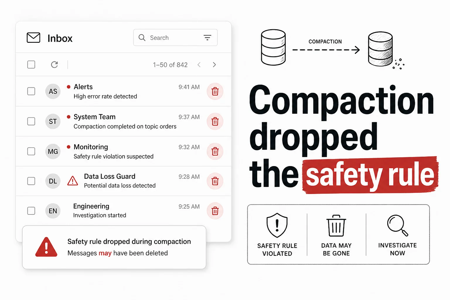 OpenClaw deleted 200 emails because compaction dropped a safety rule