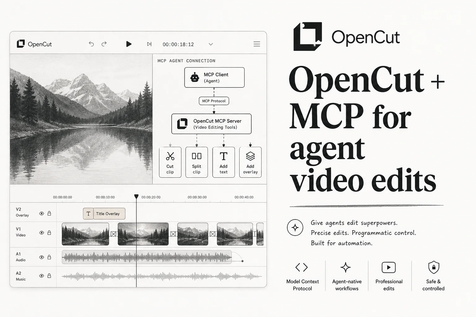 OpenCut is the open-source CapCut alternative with an MCP server for agents