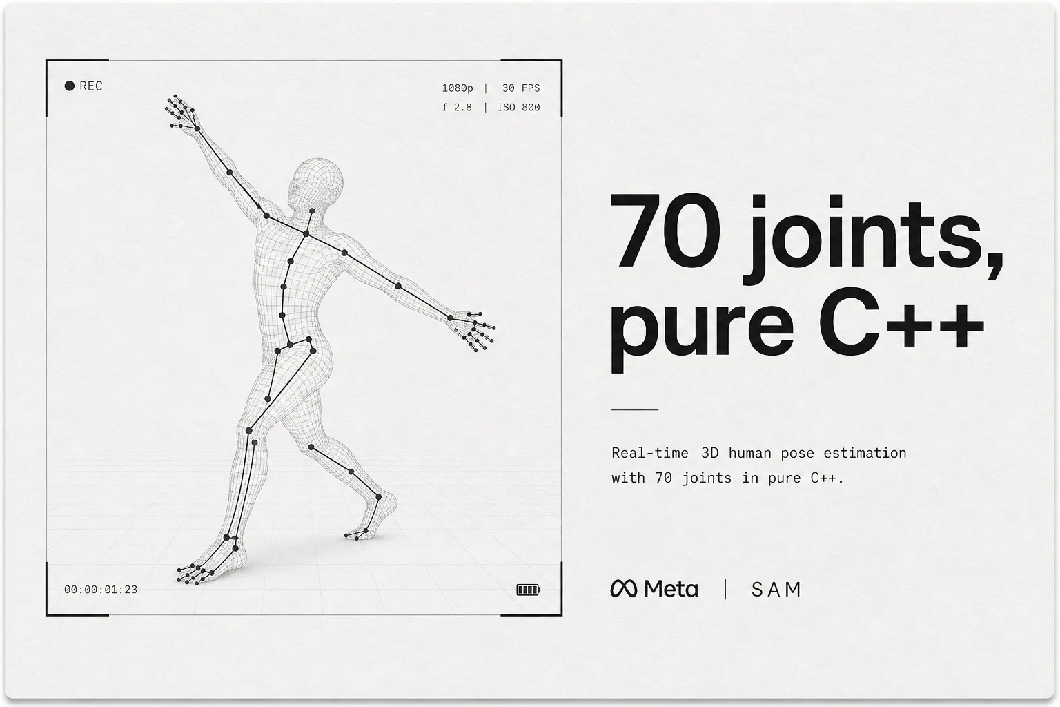 SAM3DBody-cpp brings Meta's 70-joint body tracking to pure C++