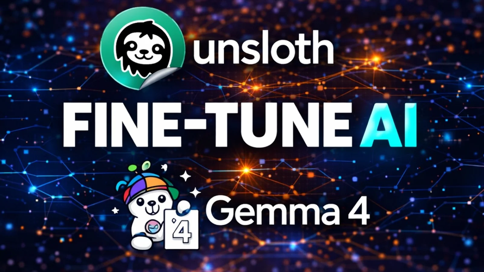 Unsloth Studio tutorial thumbnail for fine-tuning Gemma 4
