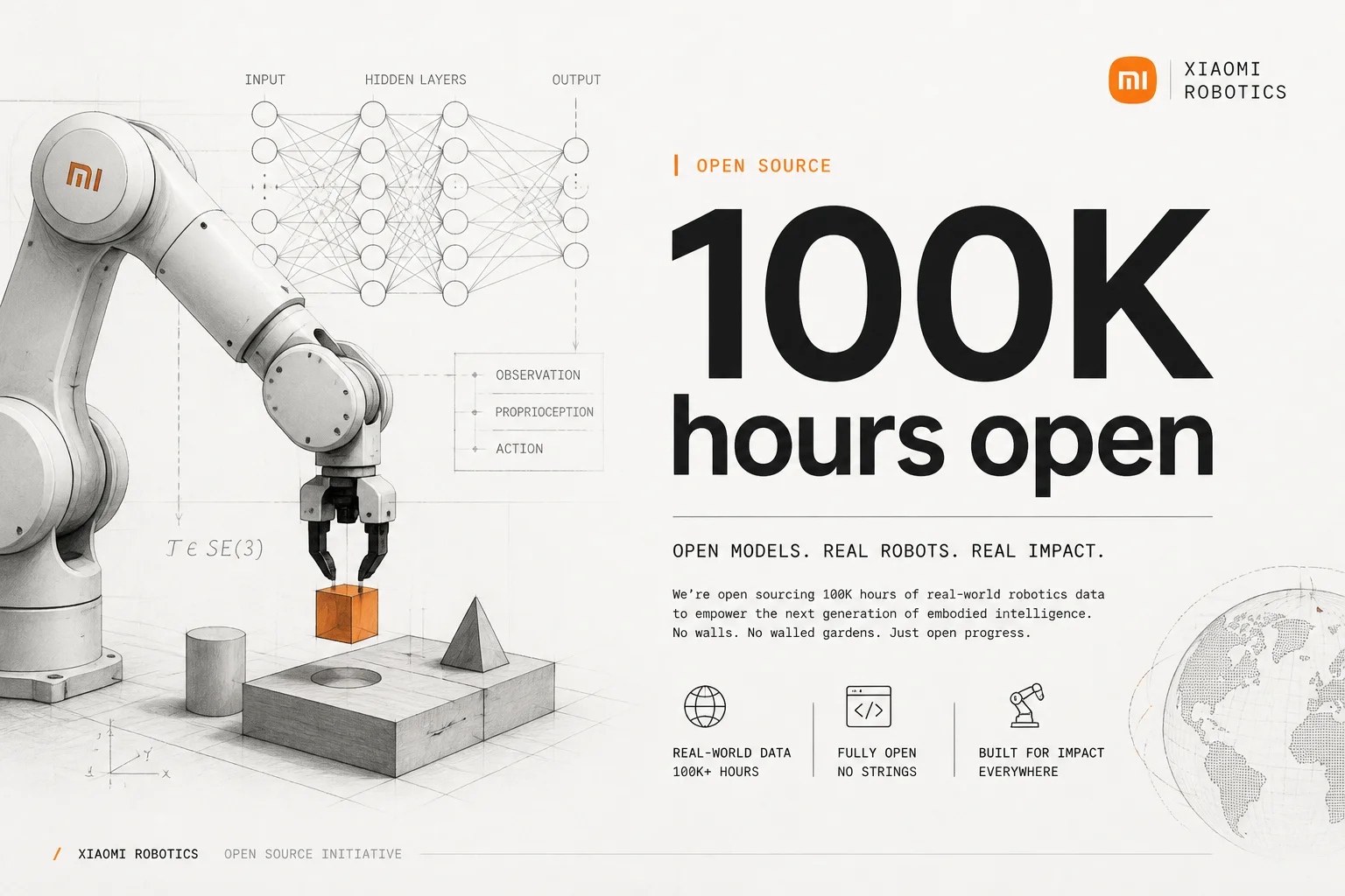 Xiaomi open-sourced 100K hours of robot brain training